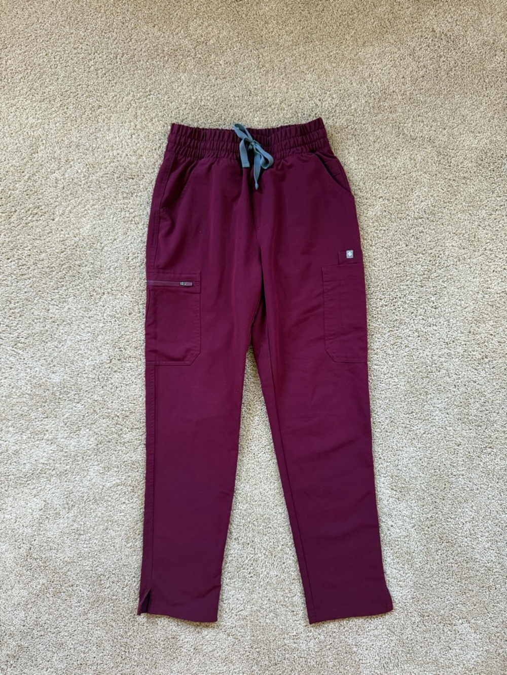 FIGS Burgundy Highrise Pants